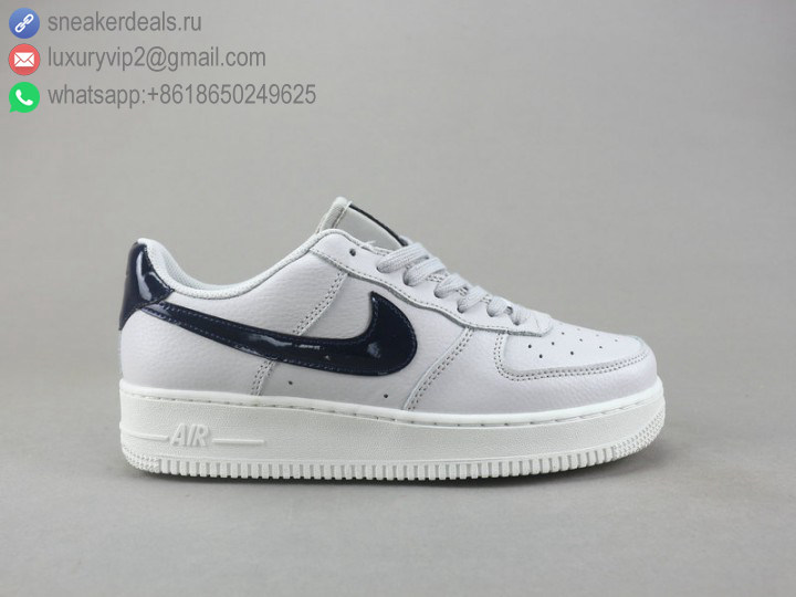 NIKE AIR FORCE 1 UPSTEP LOW WHITE SAPPHIRE UNISEX LEATHER SKATE SHOES